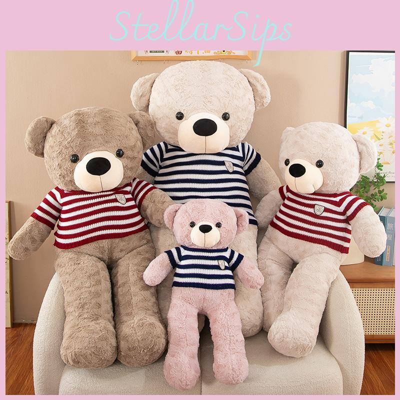 Bow Tie Large Sweater Teddy Bear Plush Toy Girls Birthday Gift Companion Child
