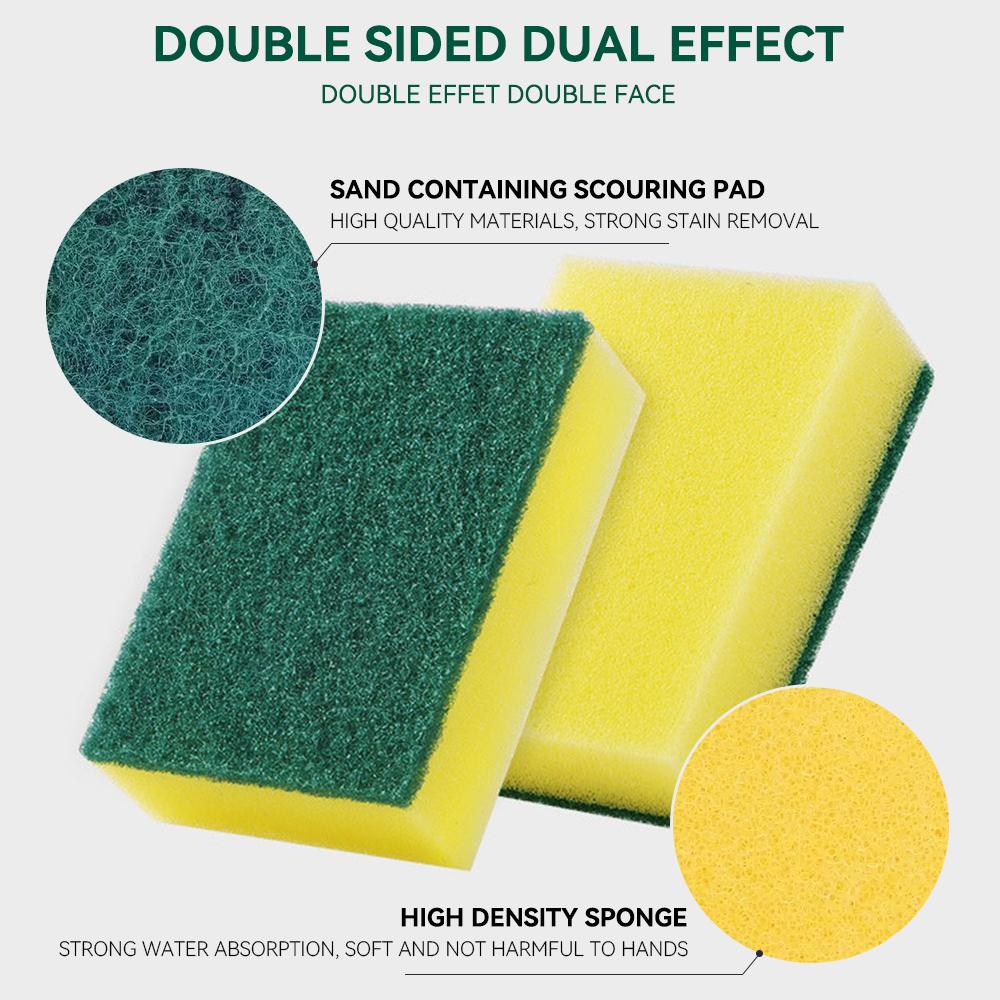 5-50pc Highly absorbent Double-sided Sponge Kitchen Grease Clean Sponges Magic Cleaning Majoc Sponge Brush Dish Washing Tools