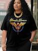 European Size - Casual Short-Sleeve Crew Neck T-Shirt Featuring The Wonder Woman Logo from The Justice League, Designed for Year-Round Comfort