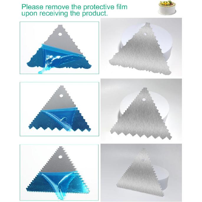 New 6pcs Cake Scraper 430 stainless Decorating Comb and Icing Smoother