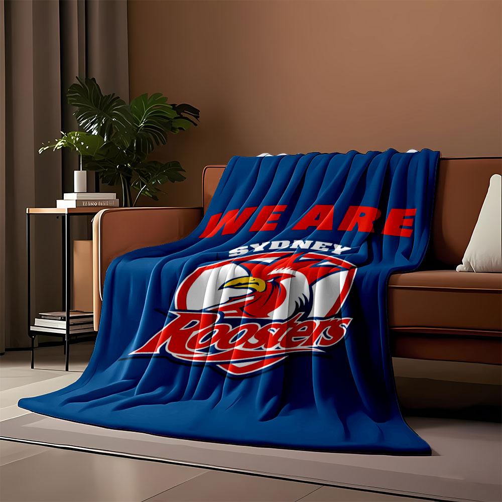 Sydney Roosters Team Spirit Blanket Print Blanket Soft and Cozy Perfect for the Living Room Bed Sofa or a Nap,gift