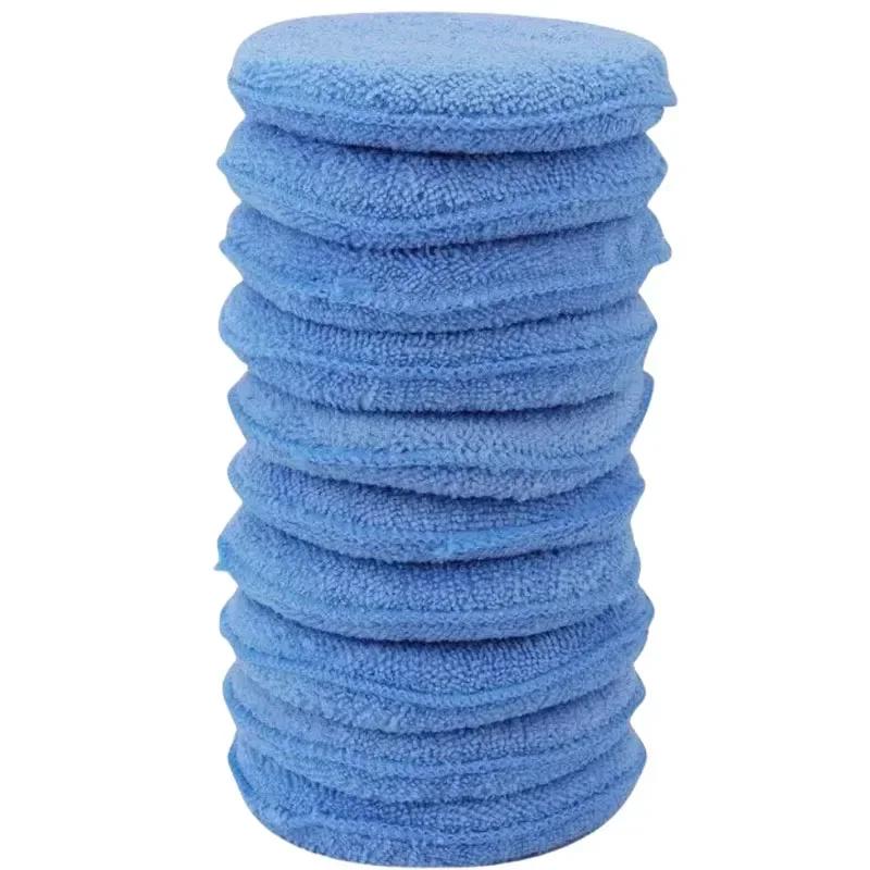 Car Detailing Applicator Pads Car Care Waxing Polish Sponges Soft Microfiber Round Pocket Foam Sponges Car Cleaning Tools