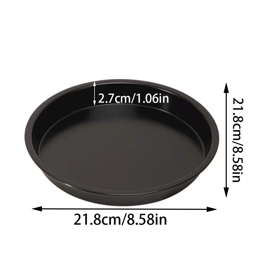 Non-stick Carbon Steel Baking Pans: Round Pizza, Rectangular Cake, and Bread. Suitable for Commercial and Household Use. Black carbon steel