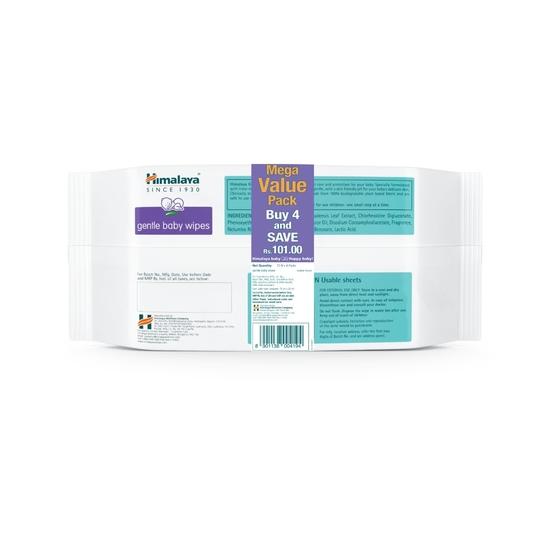 Himalaya Baby Care Gentle Baby Wipes, 72 Count (Buy 4 Get 1 Free)