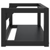 Bathroom Wall Mounted Washbasin Stand Black 79 X 38 X 31 Cm Iron