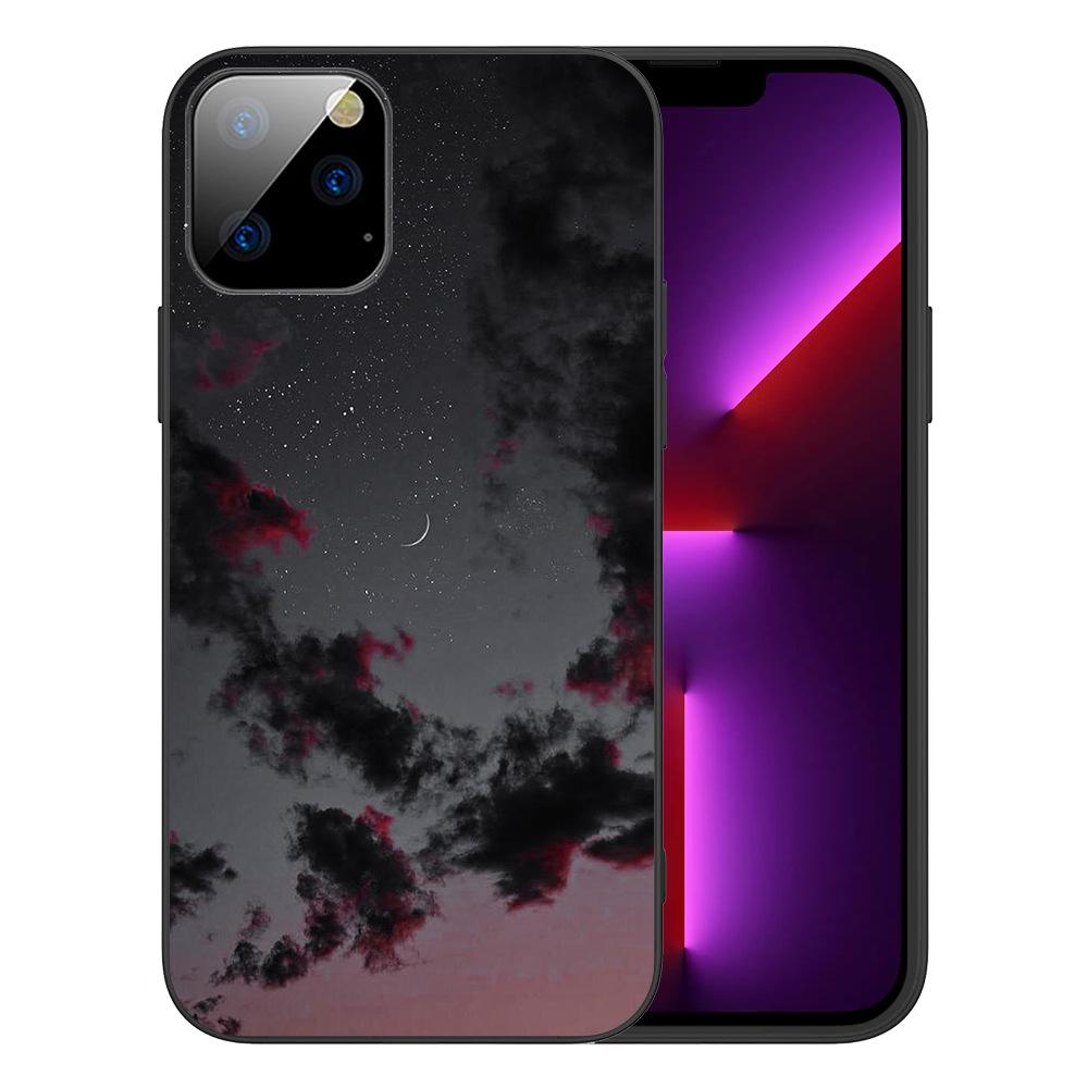 Applicable To IPhone16 Starry Sky Scenery Mobile Phone Case, New Moon Star Universe Couple Literary Mobile Phone Case