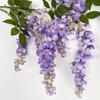 Hanging Artificial Violet UV Resistant Fake Flower Indoor Outdoor Garden Porch Patio Wall Hanging Faux Flower Decoration