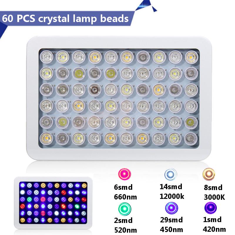 180W 50/60Hz Marine Fish Tank Aquarium Dimmer Lighting Freshwater Saltwater LED Aquarium Dimmable Led Grow Light