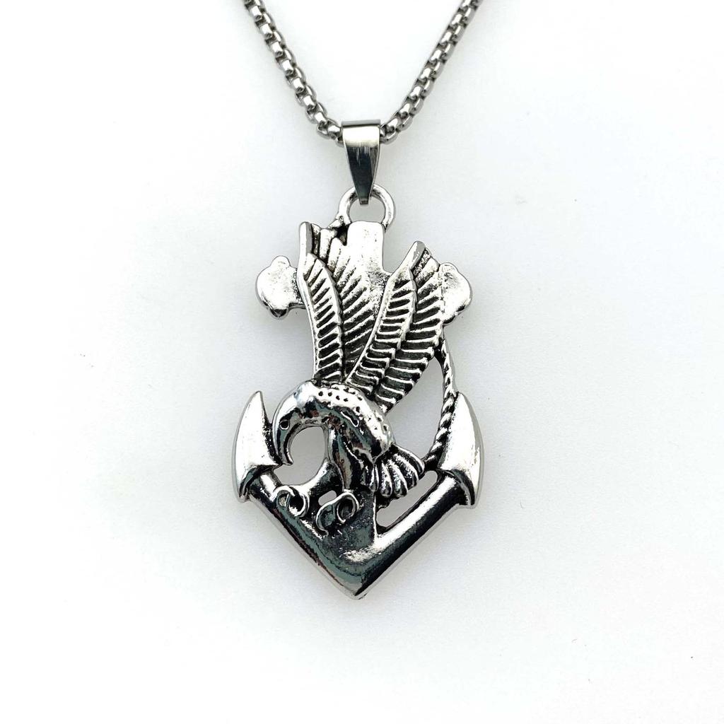 Necklace Punk Gothic Eagle Anchor Necklace Pendant