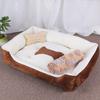 Rutschfestes, waschbares Haustier-Knochenbett für kleine, mittlere und große Hunde, Winter warm, Welpen-, Hundekissen, Bulldoggen-Sofa-Matte, Hundebett