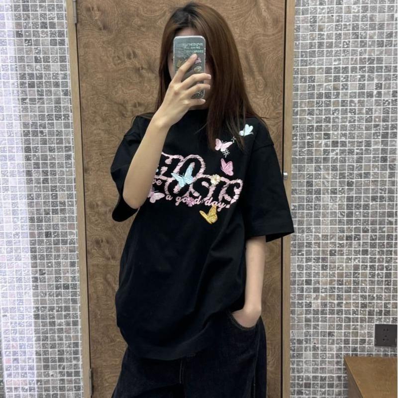 Fashion summer Ladies pure Cotton t Shirt Women y2k Tops T-Shirts Short Sleeve Casual oversized funny graphic print Women's Tees