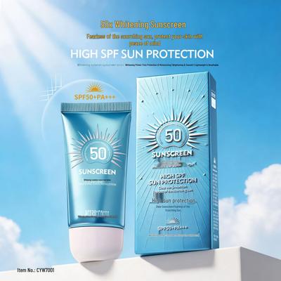 SPF50+++ Whitening Sunscreen: Brightens Skin Tone, Student & Military Training UV Protection