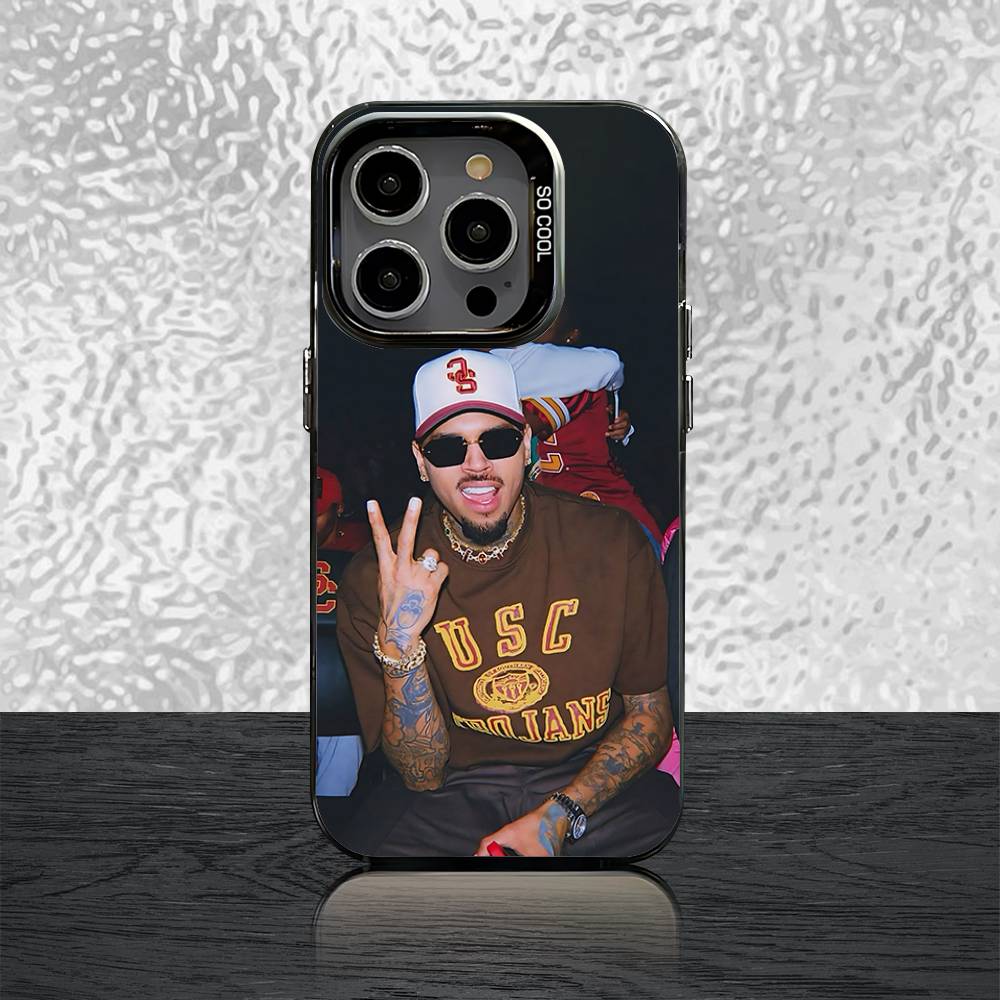 C-Chris Brown 11 Phone Case For iPhone 16,15,14,13,12,11,Pro,Max,Plus,Mini,SE Black Candy Matte Shockproof Cover