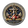 Carved Challenge Coin Guardians of The Sea Coin, They Stood Watch Souvenir Double-sided Engraved Collectible Gift for Navy Veteran Decoration