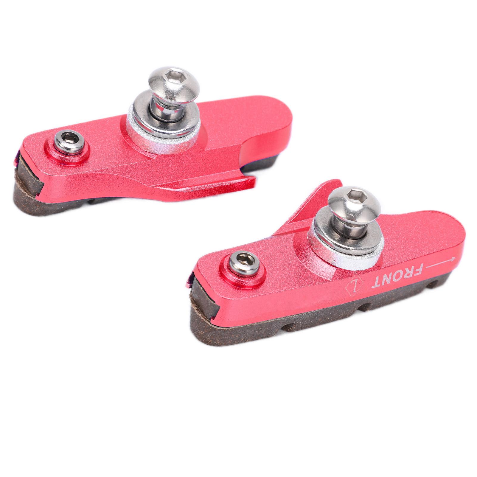 

CANSUCC 2pcs Bike Brake Pads Professional Mountain and Road Bicycle V Brake PadsRed