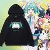 2025 MINISO Hatsune Miku Men's Hoodie - Anime Licensed Quick Dry Comfort Fit S-4XL Sweatshirt Harajuku