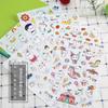 6PCS/set DIY Kawaii Cute Drawing Market Planner Book Diary Decorate Stationery Stickers PVC Transparent Scrapbooking