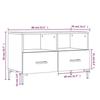 VidaXL TV Stand Black 80x36x50 Cm Engineered Wood 828973