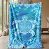 Ocean Mandalas Design Theme Blanket Lightweight Warm Flannel Blanket Decorative Throw Blanket for Home Decoration