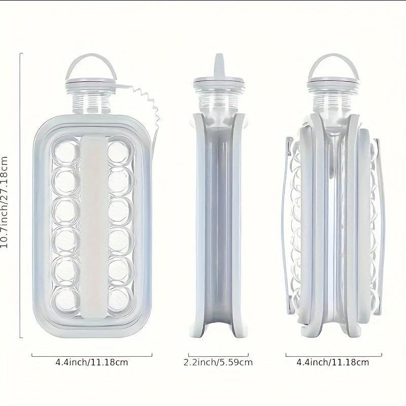 Portable Ice Tray - Large Capacity Bucket Mold and Refrigerator Accessory with Compressible Design for Easy Storage