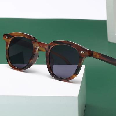 Runde Vintage Sonnenbrille Frauen Marke Designer Sonnenbrille Weibliche Retro Mode Niet Brillen Spiegel Lentes De Sol Mujer