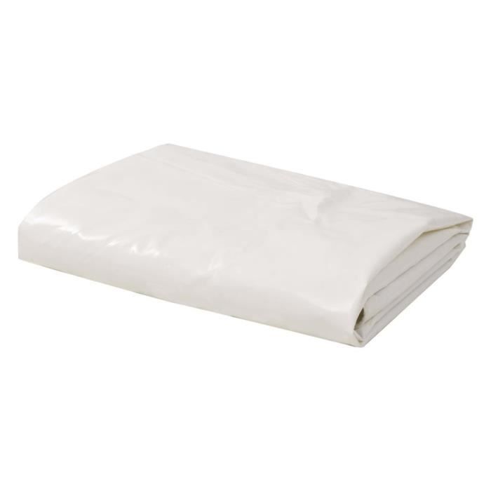 VidaXL Bâche 650 g / m² 4 x 8 m Blanc