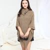 Autumn/Winter High Neck Buttoned Tassel Women's Cape: Warm European & American Fashion Knitted Sweater Shawl