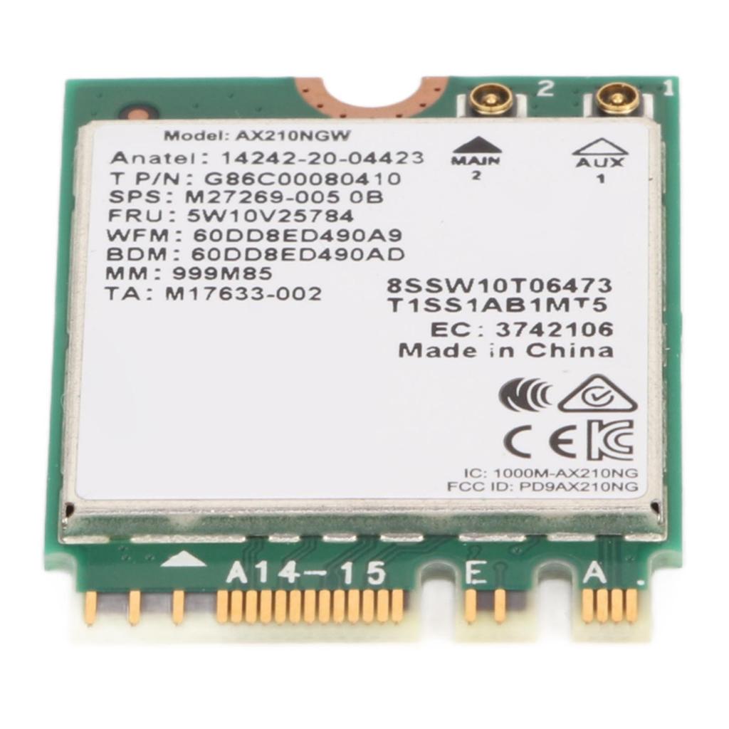WiFi 6E Wireless Card 2.4G 5G 6G 5400Mbps NGFF M2 BT5.3 MU MIMO 160MHz 802.11ax Wireless Network Card for Laptop