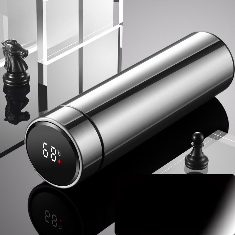 1Pc Intelligent Temperature Measurement Thermos Cup Large Capacity High-grade Tea Cup 304 Stainless Steel Portable Business Water Cup Tea Separation