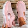 Women's Plus Size Casual Mesh Wedge Heel Shoes with Magic Tape