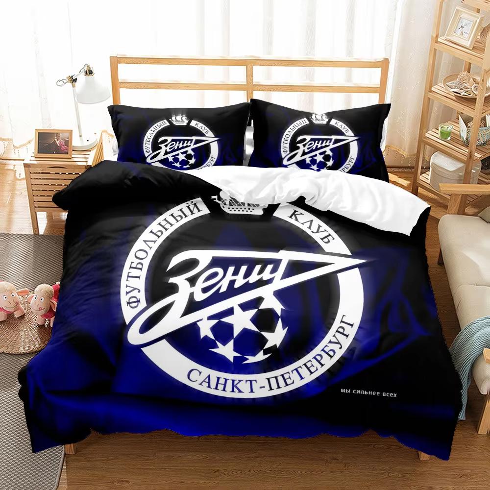 Football FC Zenit Saint Petersburg Bedding Set Boys Girls Twin Queen Size Duvet Cover Pillowcase Bed Kids Adult Home Textiles