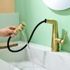 TLXT Pure White Single Cold Pull-Out Basin Faucet