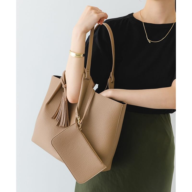 [Rodesco] bag tote bag Tuck tote bag with pouch ladies XX46-2AU2412 MOCHA one