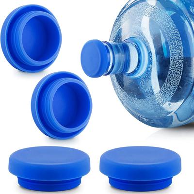 Water Jug Cap 5 Gallon Silicone Non-Spill CapsReplacement Water Bottle Snap On Cap Anti Splash Peel 55mm 18.9 Litres Bottles 2-pack