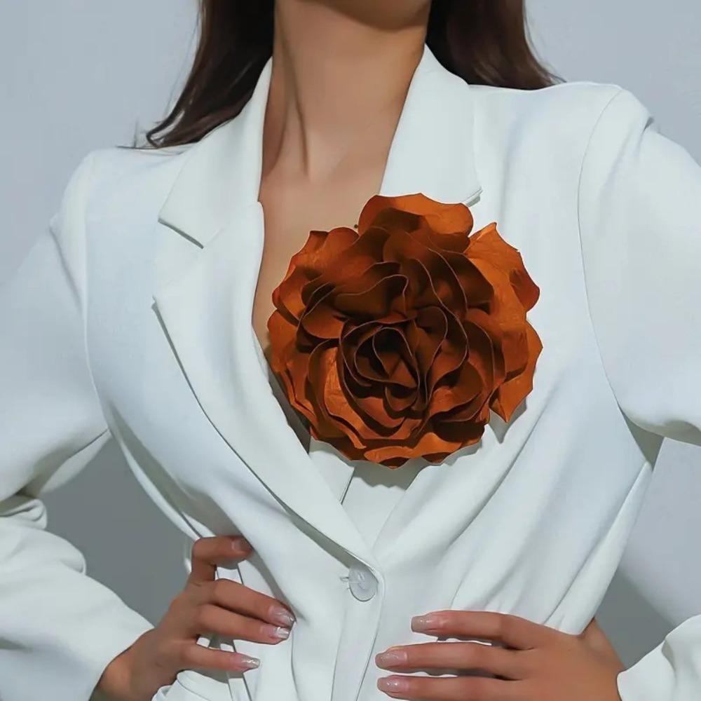 Látkový umělecký ručně vyráběný květinový brož 20cm Velká velikost Šaty Oblek Korsáž Ručně vyráběný doplněk oblečení