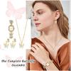 Women's Butterfly Watch Earrings Necklace Cute Stylish Waterproof Analog Quartz Watch Fashion Accessory for Women - Birthday Anniversary Mother's
