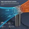 Handheld Fan with Brushless Motor Digital Display 100 Speed Settings Strong Airflow Low Noise Rechargeable Mini Cooling Turbo Fan