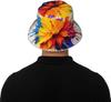 Colorful Paint Print Print Bucket Hat Multicolored Fisherman Cap Packable Sun Hat for Men and Women