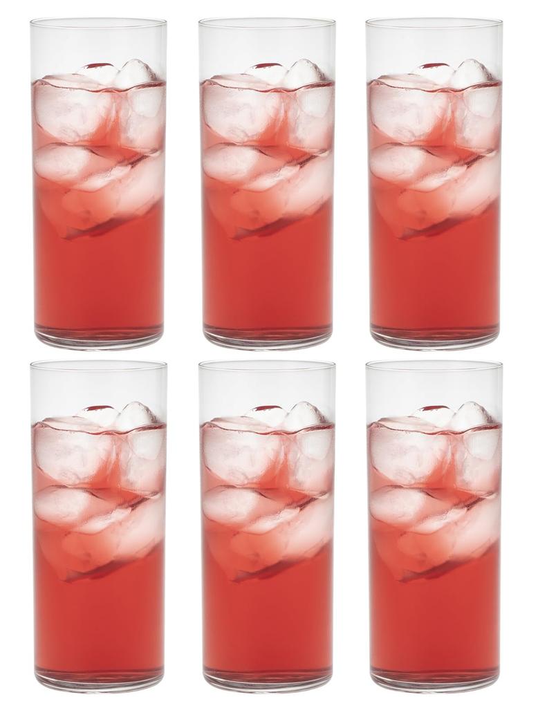 Toyo Sasaki Glass Tumbler Glass Silk Line Tumbler 455ml Set of 6 Made In Japan Dishwasher Safe Unbreakable Glass Cup Beer Glass Highball Glass Sour