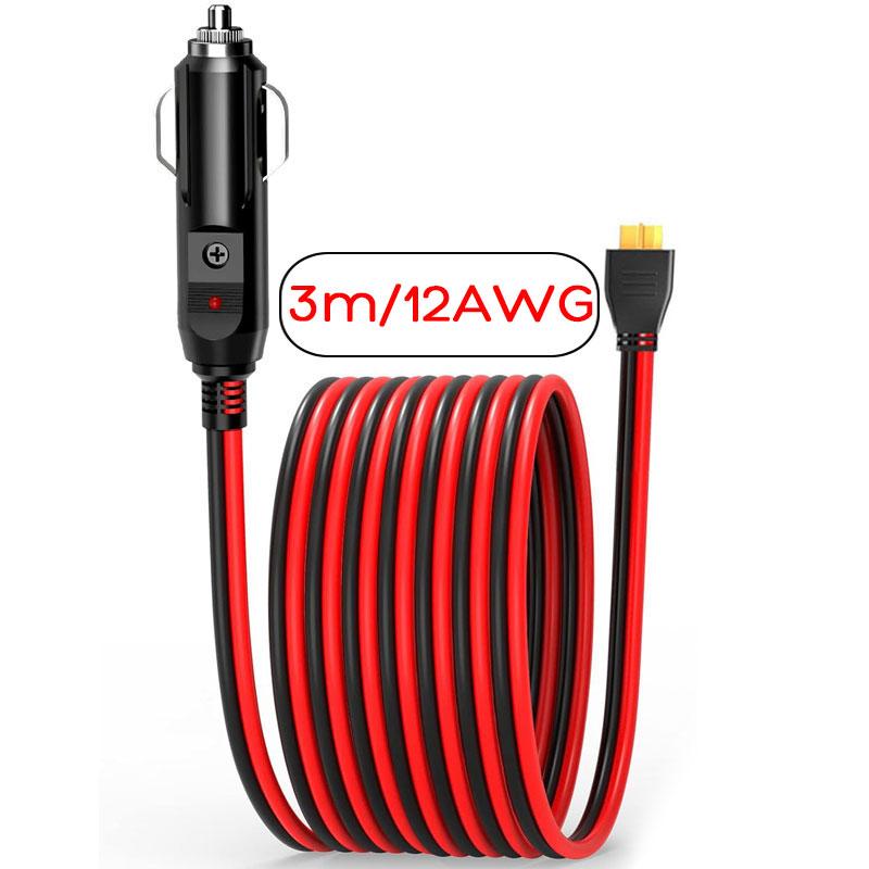 6m 3m 2m Car Cigarette Lighter Charging Cable for Bluetti Elite 100 V2 Elite 30 V2 Portable Power Station Solar Generators.