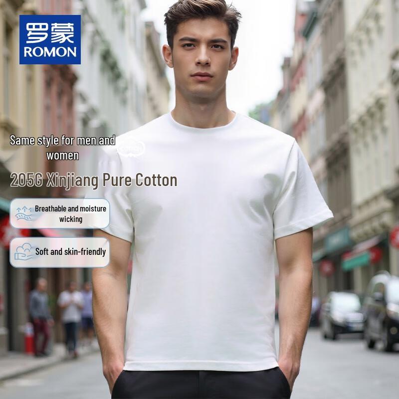 Romon Men's Pure Cotton Casual Short Sleeve T-Shirt