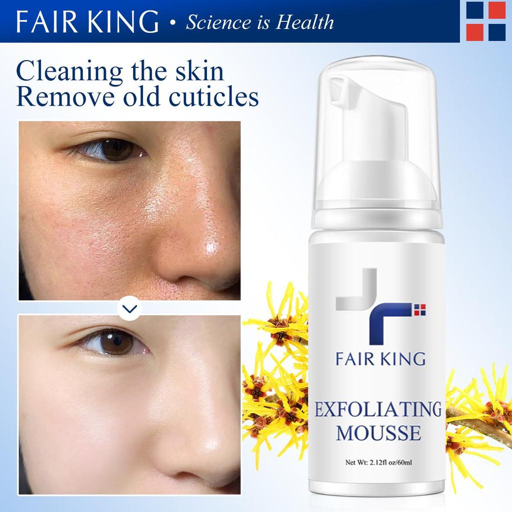 FAIR KING Exfolarting Mousse Złuszczający nawilżający środek oczyszczający Usuwanie martwego naskórka Kontrola oleju Zmniejszenie porów Pielęgnacja skóry