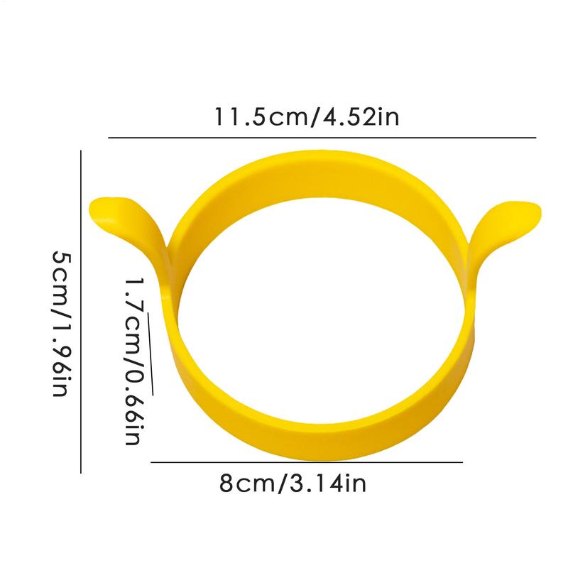 1PC Silicone Ring Fried Egg Mold Nonstick Pancake Ring Molds Heat Resistant Multi-function Portable Creative For Cooking Tools