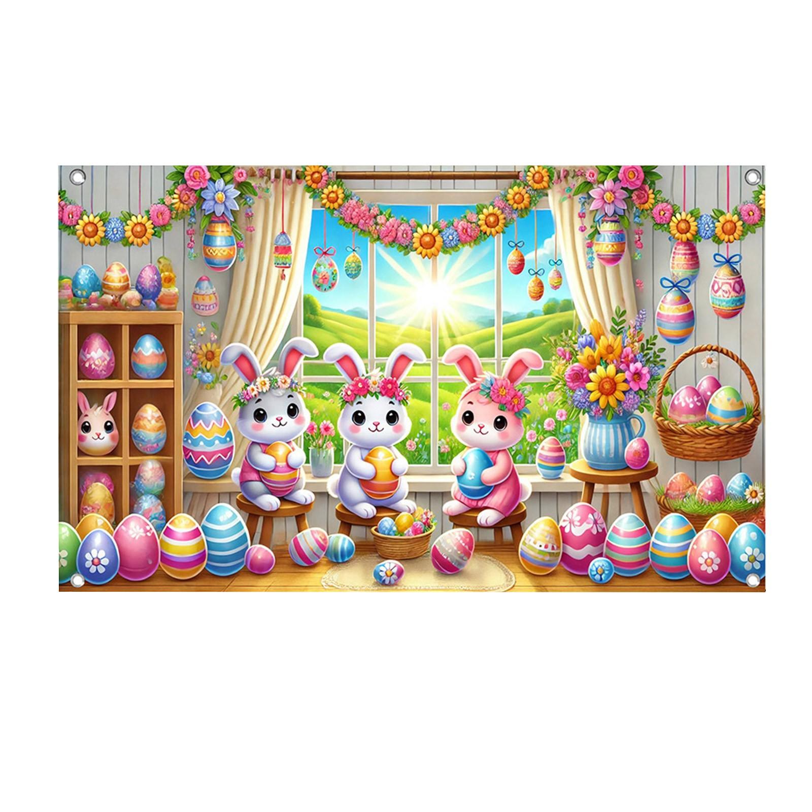 

Easter Banner Easter Background Cloth, Holiday Banner Layout Scene Background