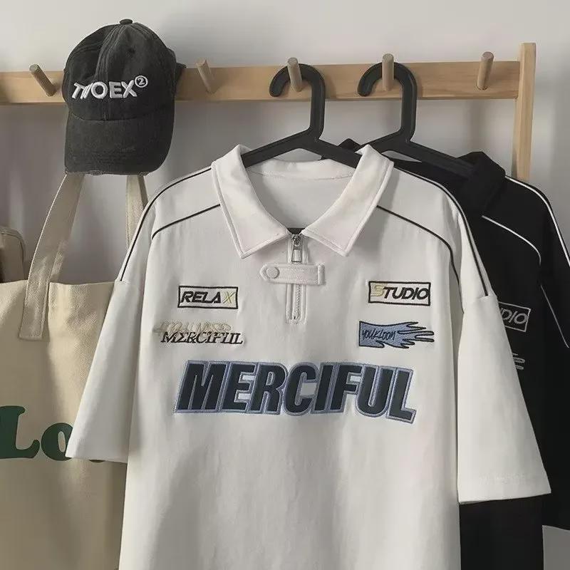 Men's Casual Polo Shirt: Summer Loose-Fit, Short-Sleeve, Youth Sports Style with Lapel