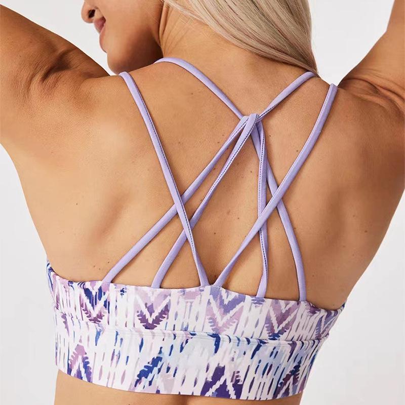 

Бюстгальтер для йоги с высокой степенью поддержки: Крест-накрест спина, Ударопрочный, Идеально подходит для бега, фитнеса и верхней одежды. Large