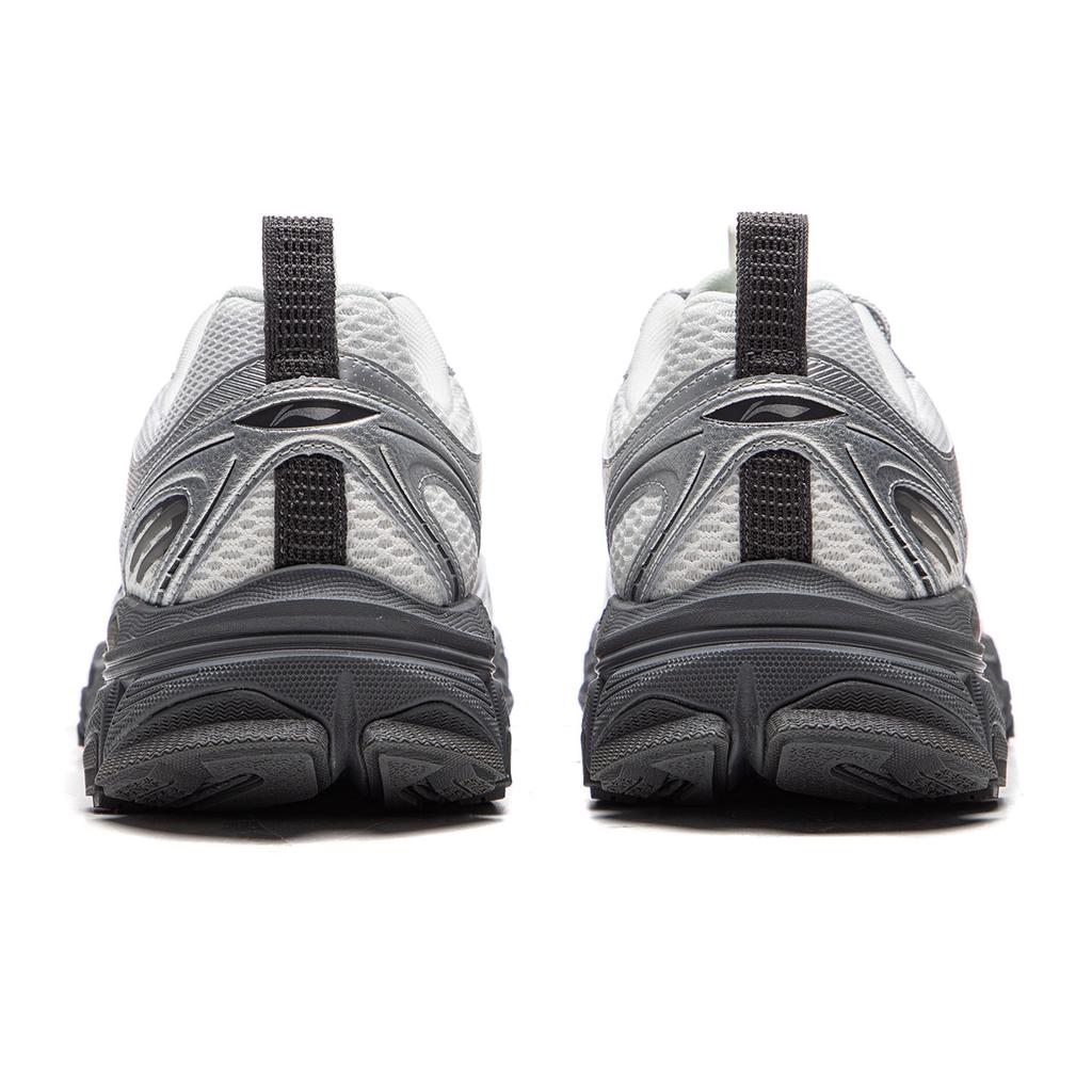 Li Ning Cushioning Abrasion Resistant Breathable Low Top Running Shoes Men's White Silver ARXW023-4
