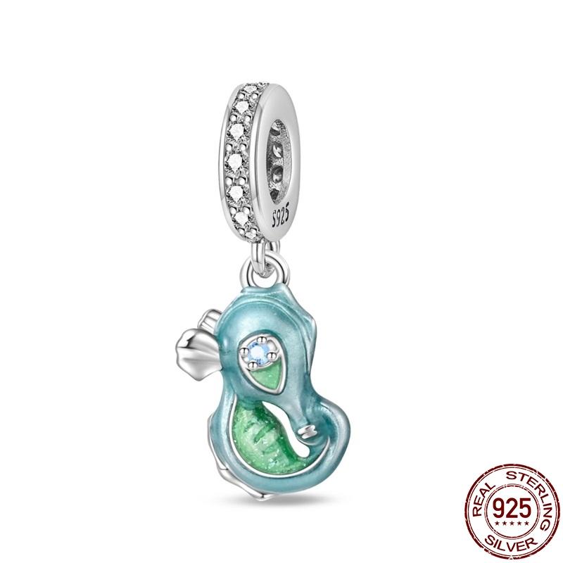 Original Copper Luminous Marine Series Pendant Fit 3Mm Bracelet Diy Charm For Women Jewelry Fashion Gift