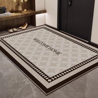 Tapis d'entrée Antidérapant Anti-taches Résistant à la saleté Tapis Style Minimaliste Français Tapis d'extérieur Tapis d'accueil Décoration de maison