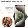 For iPhone 15 Pro Case Magnetic Kickstand PU Leather Coated PC+TPU Phone Cover